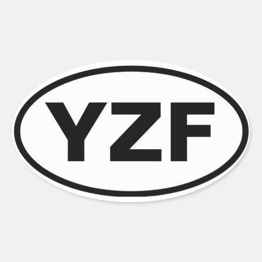 イエローナイフYZF 楕円形シール (正面)
