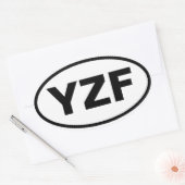 イエローナイフYZF 楕円形シール (封筒)
