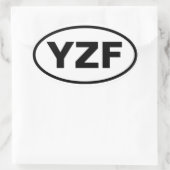 イエローナイフYZF 楕円形シール (バッグ)