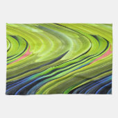 イエローナップのアマゾンのオウムの羽by STaylor キッチンタオル (横)