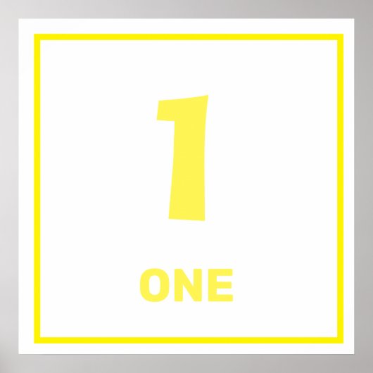 イエローナンバーワンポスター ポスター (正面)