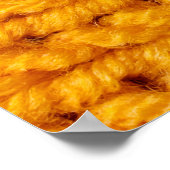 イエローニットのウールのテクスチャー背景パターン ポスター (角)