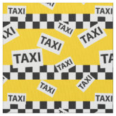 イエローニューヨークのタクシー辻馬車の運転手のチェッカー ファブリック (クローズアップ)