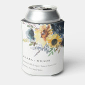 イエローネイビーサンフラワーズウォーター結婚カラーフローラ 缶クーラー (缶裏面)