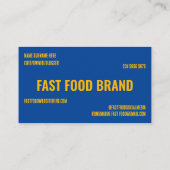 イエローネイビーファストフードバーガーチキンレストラン 名刺 (裏面)