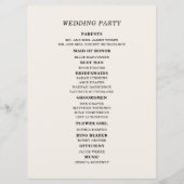 イエローネイビーブルーフローラ結婚式 プログラム (裏面)