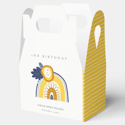 イエローネイビーボホフローラレインボニーエイジ誕生日 フェイバーボックス (オープン)
