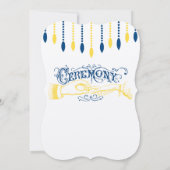 イエローネイビーモダンヴィンテージタイポグラフィ招待状 招待状 (裏面)