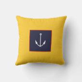 イエローネイビー航海のブルーいかり装飾用クッション クッション (裏面)