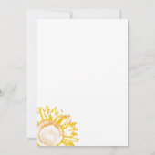 イエローネオンサンフラワーバースデーパーティー 招待状 (裏面)