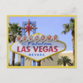 イエローネバダウェルカムサインラスベガスポストカード ポストカード (正面)