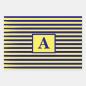 イエローネービーブルーモノ航海のグラムクリスマス ラッピングペーパーシート (正面2)