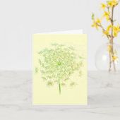 イエローノートカードのクイーンズレースフローラ カード (黄色い花)