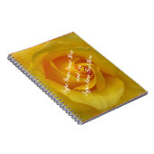 イエローノートパーソナライズされたロマンチックバラ本 ノートブック (右側)