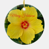イエローハイビスカスオーナメント セラミックオーナメント (裏面)