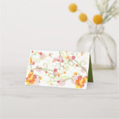 イエローハイビスカススワール&スワローズ結婚フローラ プレイスカード (裏面)