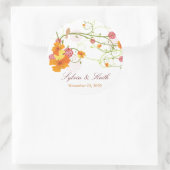 イエローハイビスカススワール&スワローズ結婚フローラ ラウンドシール (バッグ)