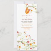 イエローハイビスカススワール&スワローズ結婚フローラ 招待状 (正面)