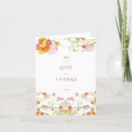 イエローハイビスカススワール&スワローズ結婚フローラT サンキューカード
