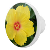 イエローハイビスカスセラミックノブ セラミックノブ (右)