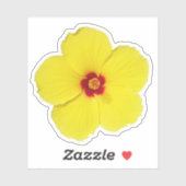 イエローハイビスカスフラワーアート シール (シート)