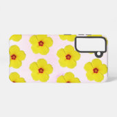 イエローハイビスカスフラワーアート SAMSUNG GALAXYケース (裏面横)