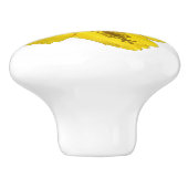 イエローハイビスカスフラワーボタニカルフォト セラミックノブ (側面)