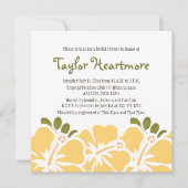 イエローハイビスカスブライダルシャワー招待状 招待状 (正面)