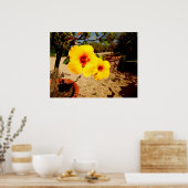 イエローハイビスカスポスター ポスター (キッチン)