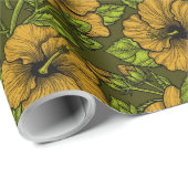 イエローハイビスカス包み紙 ラッピングペーパー (ロールコーナー)
