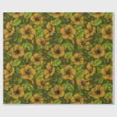 イエローハイビスカス包み紙 ラッピングペーパー (フラット)