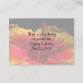 イエローハイビスカス結婚フローラのテーブル座席表 プレイスカード (裏面)