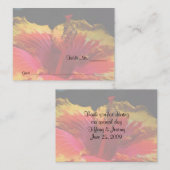 イエローハイビスカス結婚フローラのテーブル座席表 プレイスカード (正面/裏面)