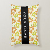 イエローハイビスカス，オレンジハイビスカス，お名前 アクセントクッション (正面(垂直))