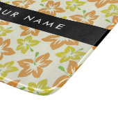 イエローハイビスカス，オレンジハイビスカス，お名前 カッティングボード (角)