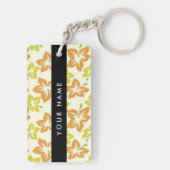イエローハイビスカス，オレンジハイビスカス，お名前 キーホルダー (裏面)