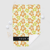 イエローハイビスカス,オレンジハイビスカス,お名前 ゴルフタオル (インサイチュ)