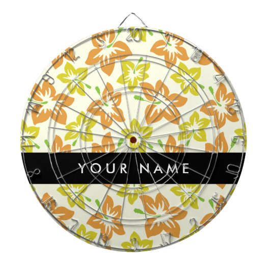 イエローハイビスカス，オレンジハイビスカス，お名前 ダーツボード (正面)