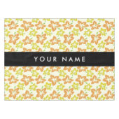 イエローハイビスカス，オレンジハイビスカス，お名前 テーブルクロス (正面(横))