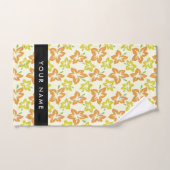 イエローハイビスカス,オレンジハイビスカス,お名前 バスタオルセット (ハンドタオル)