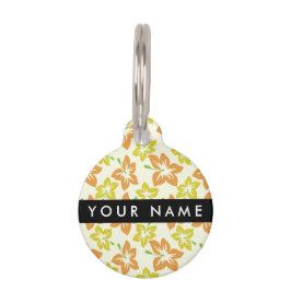 イエローハイビスカス，オレンジハイビスカス，お名前 ペット　ネームタグ