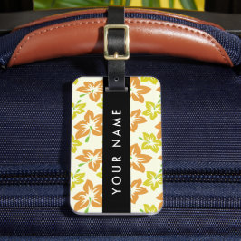 イエローハイビスカス，オレンジハイビスカス，お名前 ラゲッジタグ