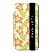 イエローハイビスカス，オレンジハイビスカス，お名前 INCIPIO iPhoneウォレットケース (フォリオ 正面)