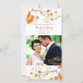 イエローハイビスカス&スワローズのフローラ結婚の写真 サンキューカード (正面)