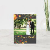 イエローハイビスカス&スワローズのフローラ結婚の写真 サンキューカード (正面)