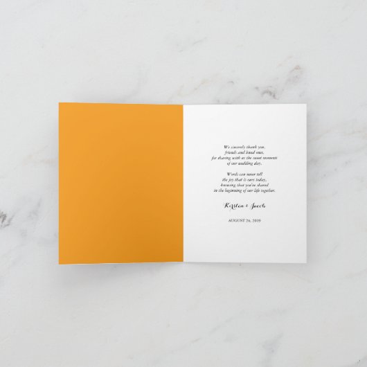 イエローハイビスカス&スワローズのフローラ結婚の写真 サンキューカード (内部)