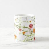 イエローハイビスカス&スワローズエレガントフローラ園 コーヒーマグカップ (中央)