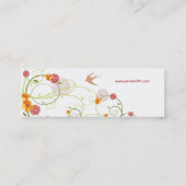 イエローハイビスカス&スワローズエレガントフローラ園 スキニー名刺 (裏面)