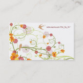 イエローハイビスカス&スワローズエレガントフローラ園 名刺 (裏面)