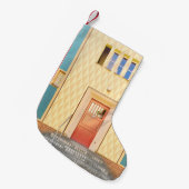 イエローハウスイラストレーション スモールクリスマスストッキング (正面 (吊り時))